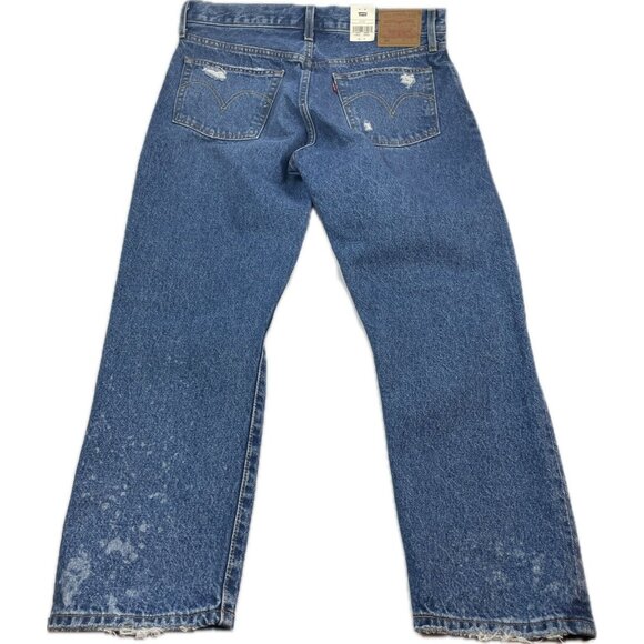 Levi's Premium 501 Original Cropped Women's Sz 31x26 Button Fly Distressed Jeans - Picture 4 of 16